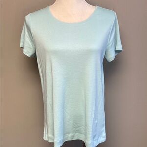 NWT J.Jill Blue Fitted Short-Sleeve Tee – Size M